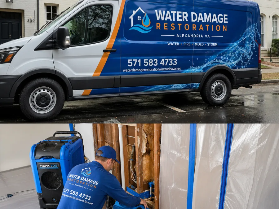 Water damage restoration professional providing local field service
